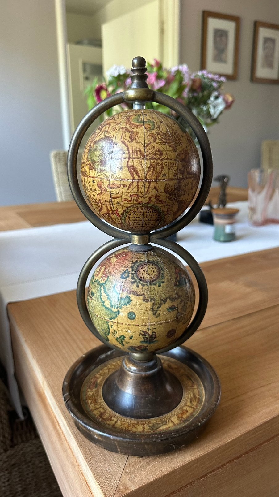 Boule double, Rotatif, Enlèvement ou Envoi, Globe terrestre antique, Utilisé
