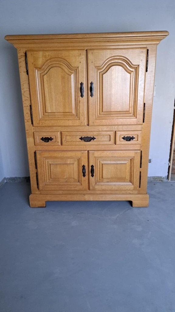 Houten opbergkast – goede staat, Avec tablette(s), 100 à 150 cm, Utilisé, Chêne