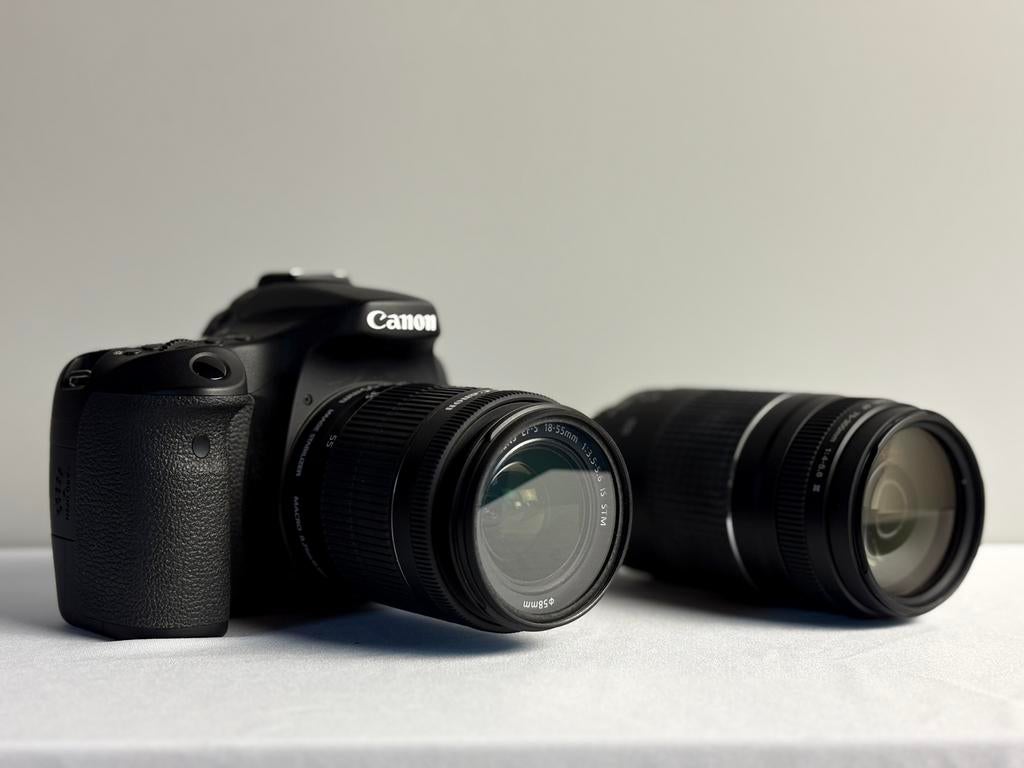 Canon 70D + EFS 18-55 + EF 75-300 + accesoires, Spiegelreflex, Canon, Ophalen of Verzenden, Zo goed als nieuw