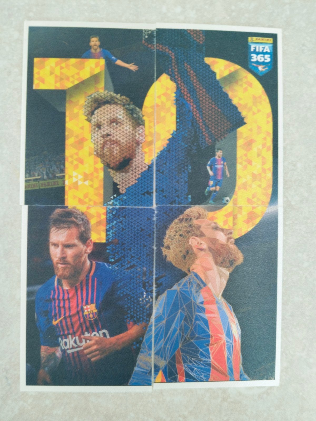 4 stickers Lionel Messi Panini FIFA 365 2018, Ophalen of Verzenden