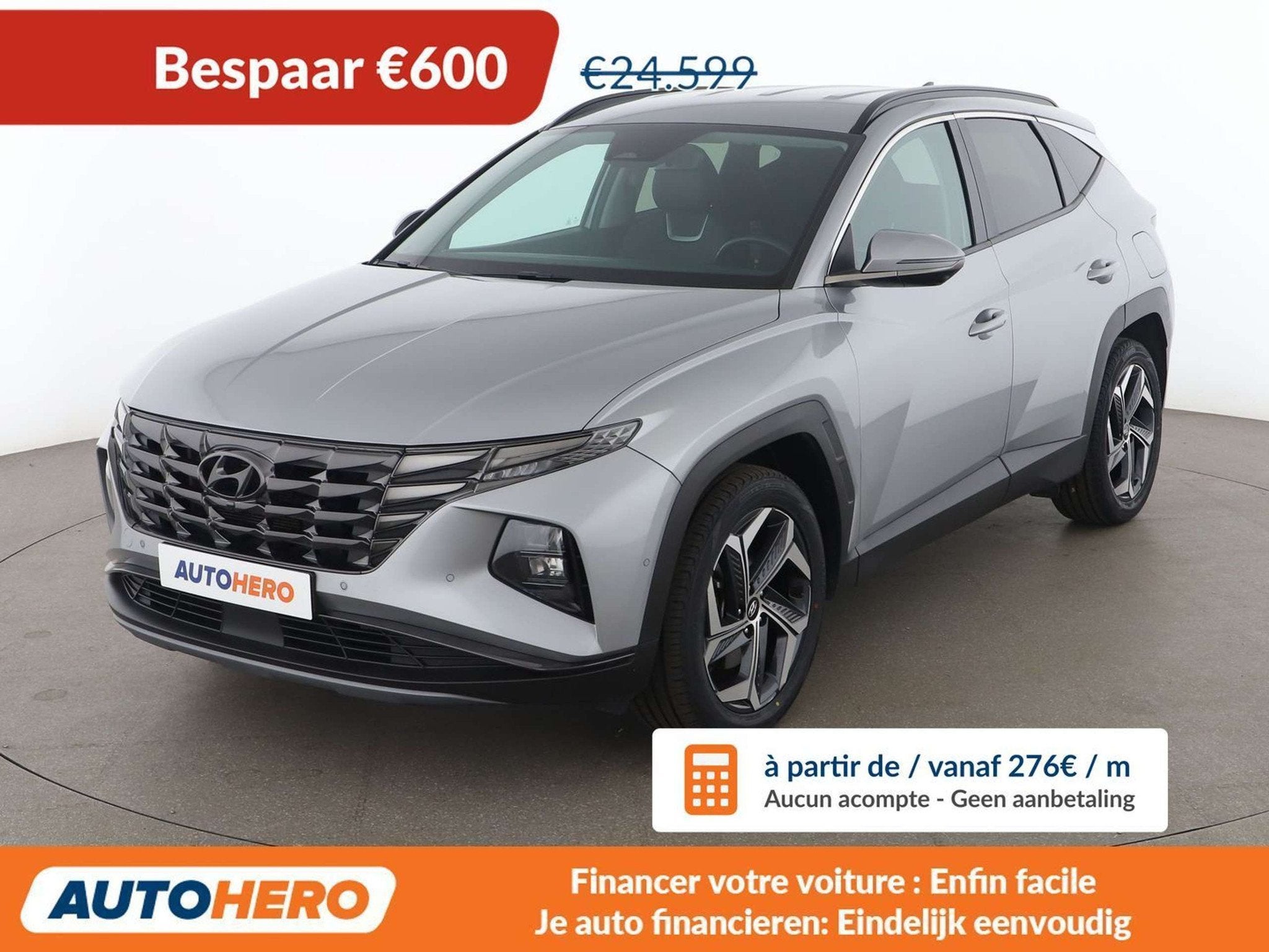 Hyundai Tucson 1.6 T-GDI Hybrid Select 2WD (bj 2022), Auto's, Gebruikt, 169 kW, 1760 kg, Leder