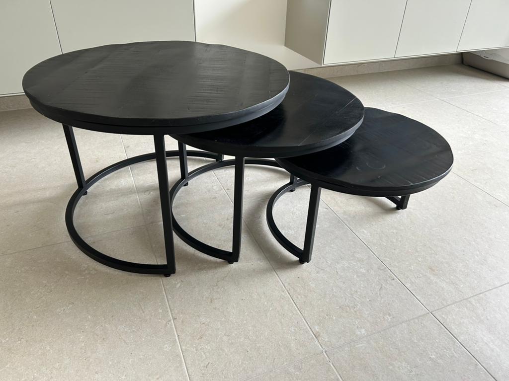 Set van 3 salontabels, Enlèvement, Utilisé
