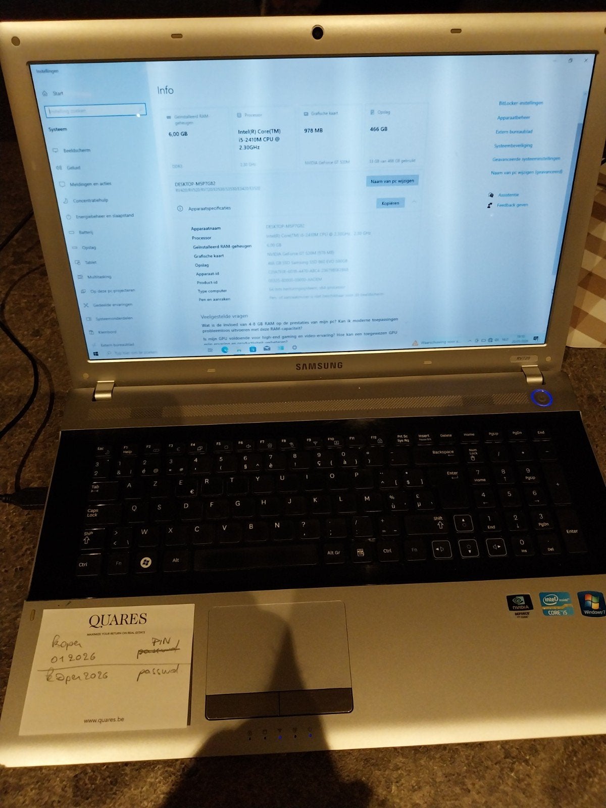 te koop laptop, Ophalen, Gebruikt, 2 tot 3 Ghz, 15 inch