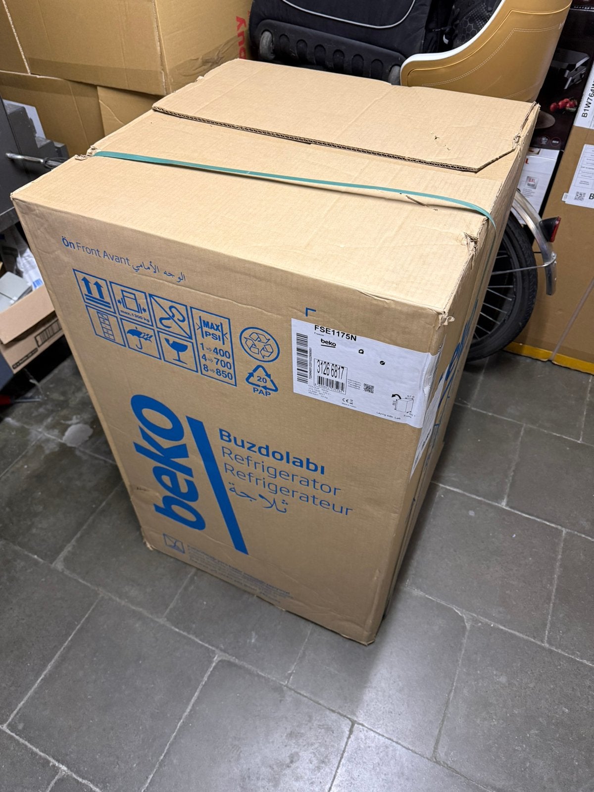 BEKO FSE1175N — NOUVEAU CONGÉLATEUR D'ARMOIRE — 95 LITRES, Electroménager, Enlèvement, Neuf, Autoportant