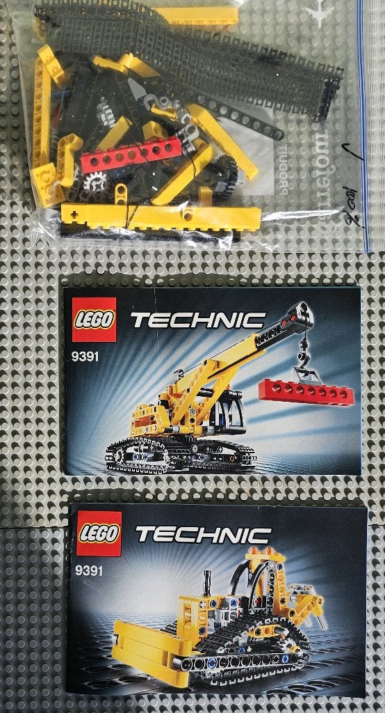 Lego Technic 9391 Tracked Crane, Lego, Ensemble complet, Instructions incluses, Comme neuf