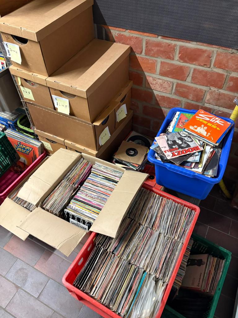 Groot lot +-5000 stuks singeltjes, CD & DVD, Vinyles | Autres Vinyles, Utilisé, Enlèvement