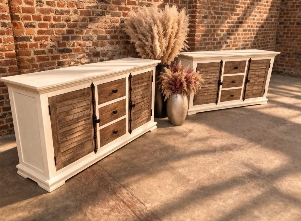 1 Massief houten dressoir art:90/26,2+3, Huis en Inrichting, Ophalen, Met deur(en), 150 tot 200 cm, Belgie