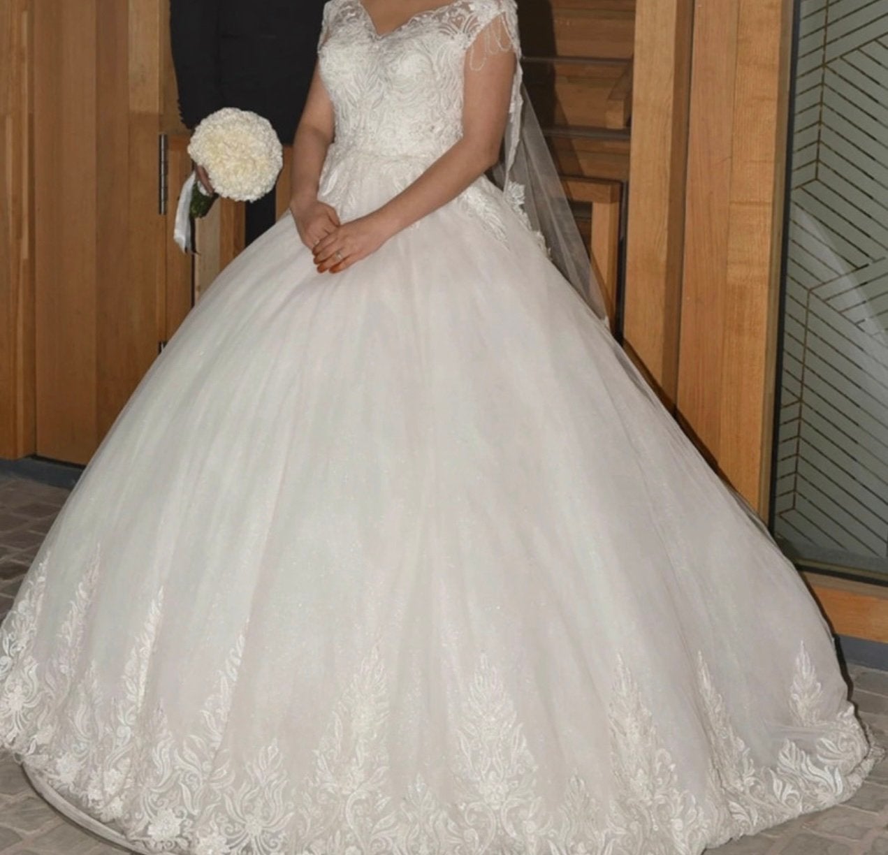 Robe de mariée, Enlèvement, Porté, Blanc, Robe de mariée