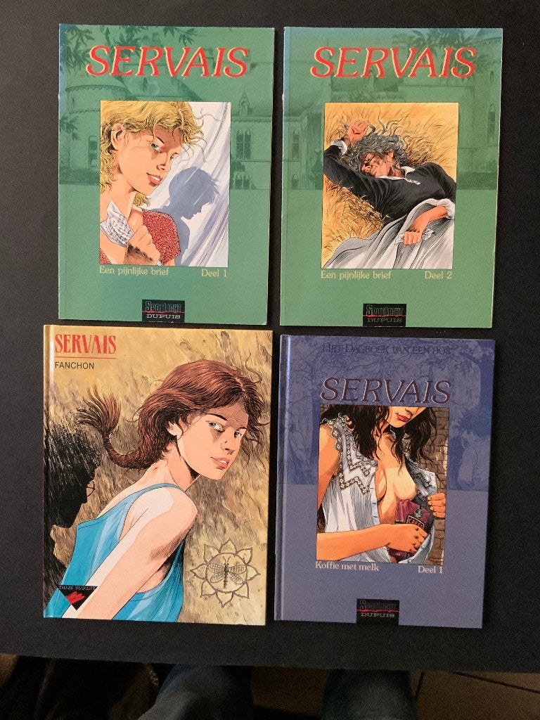 4 X Servais : een pijnlijke brief,Fanchon , koffie met melk1, Boeken, Stripverhalen, Gelezen, J.C. Servais, Ophalen of Verzenden