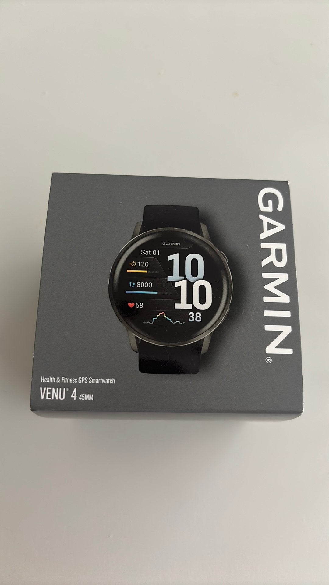 Garmin VENU 4, 45 mm, zwart, Ophalen, GPS, Nieuw, Zwart
