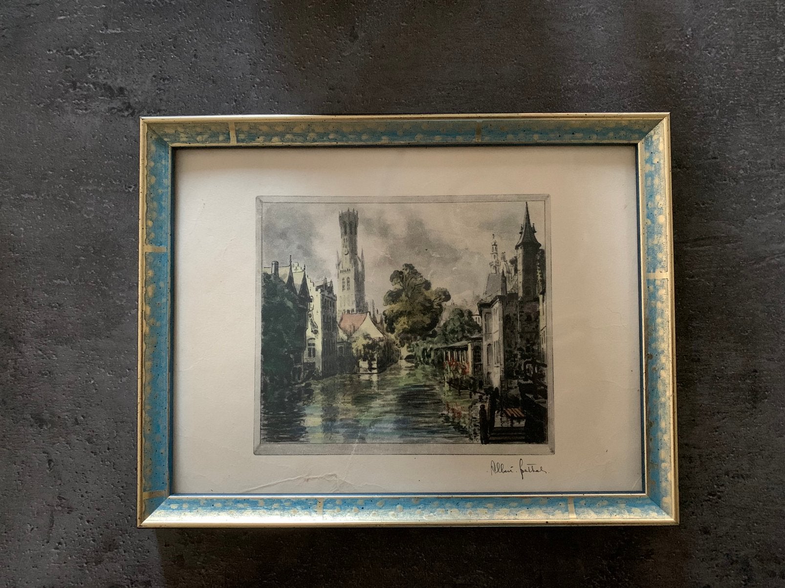 Oude ets brugge van albert goethals, Ophalen of Verzenden, Ets