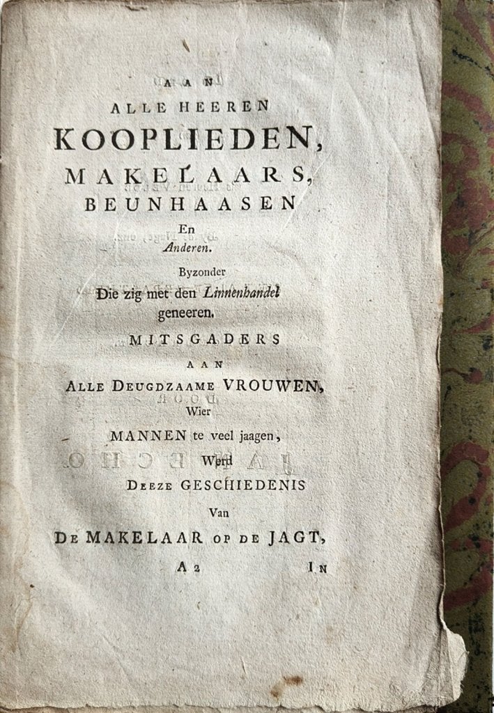 De Makelaar op de Jagt, Livres