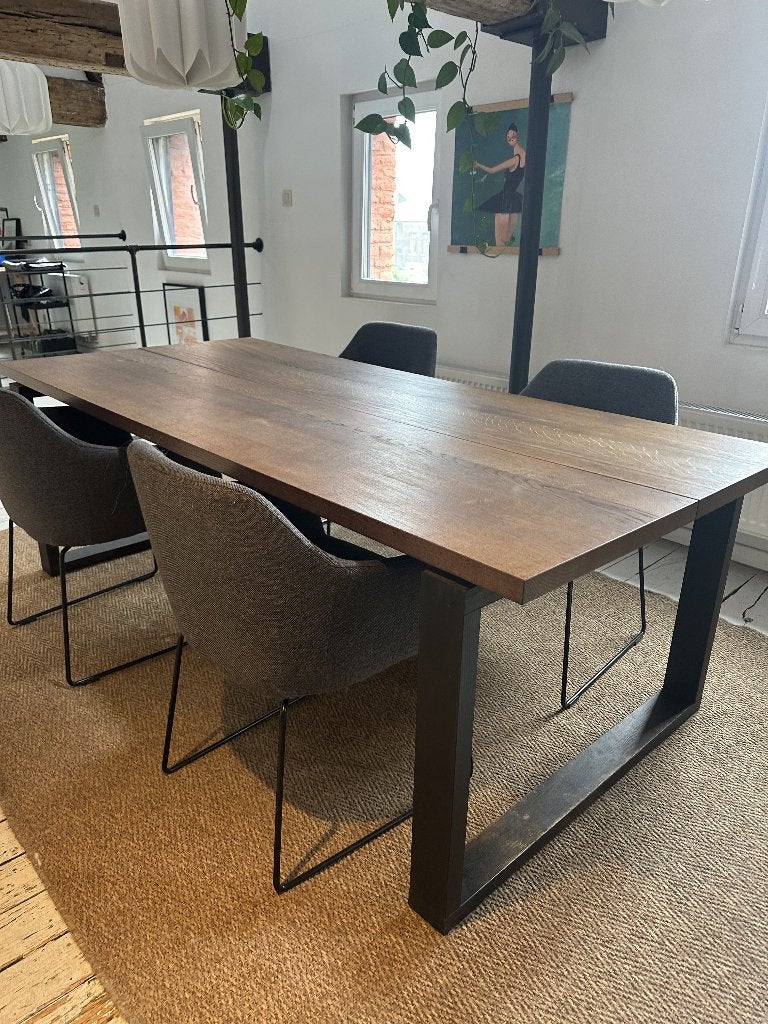 Table à manger 6 personnes MORBYLANGA (IKEA), Maison & Meubles, 100 à 150 cm, Enlèvement, Utilisé, Chêne