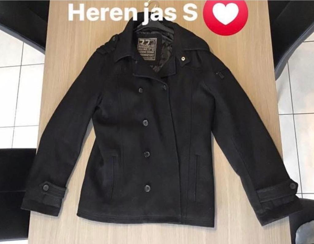Heren jas smal, Kleding | Heren, Jassen | Winter, Zwart, Zo goed als nieuw, Maat 46 (S) of kleiner, C&A