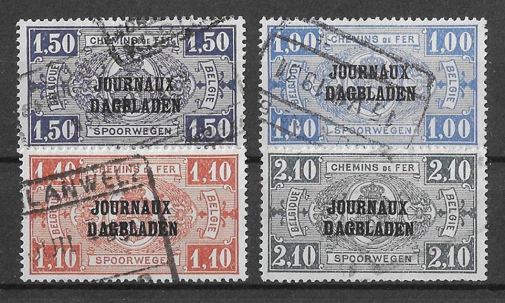 Timbres de Belgique - JO 37/40, Envoi, Oblitéré