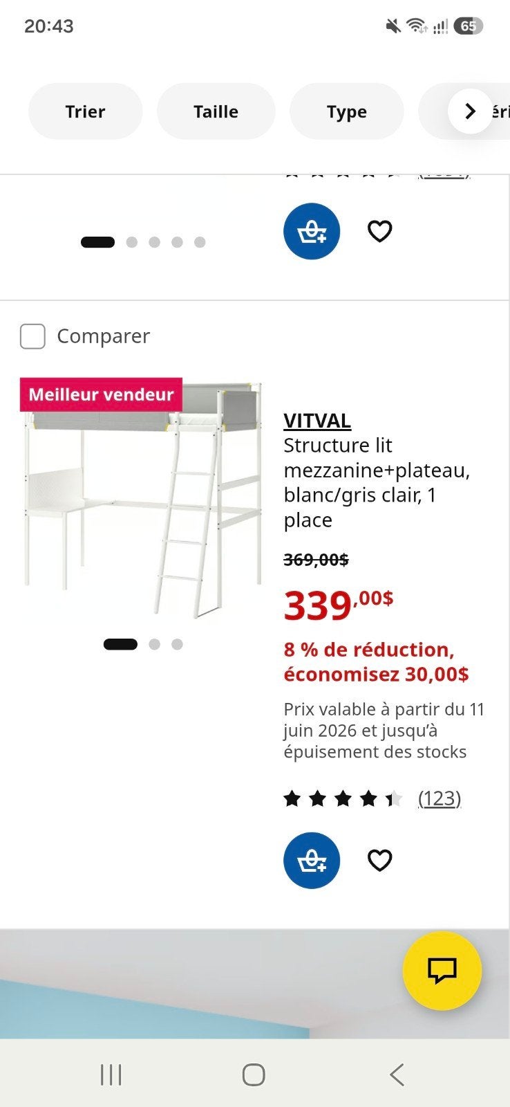 Lit mezzanine ikea, Lit mezzanine