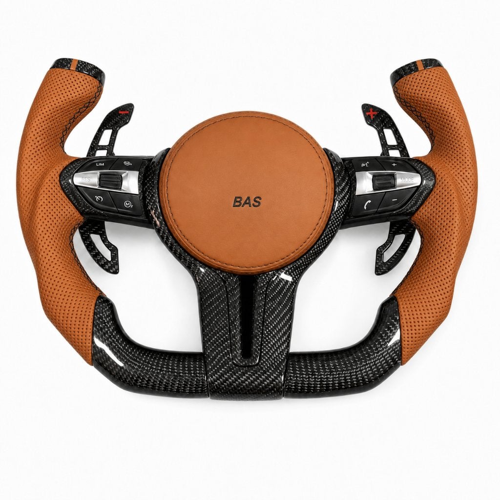 Volant yoke carbone cognac sur mesure BMW F et E, Enlèvement ou Envoi, Neuf, BMW