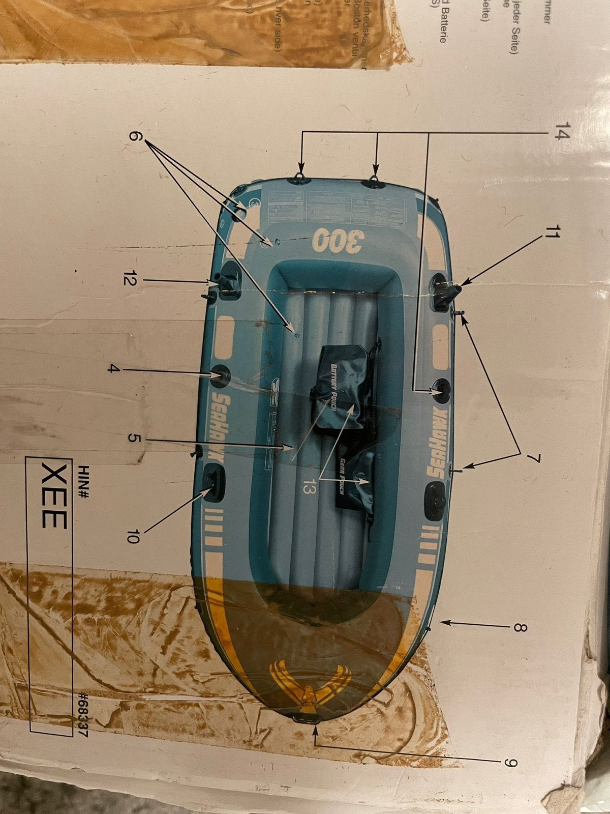 Intex Seahawk 300 opblaasboot, Enlèvement, Neuf