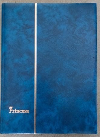 album de timbres bleu avec 48 pages noires, marque Princess, Envoi, Album de collection
