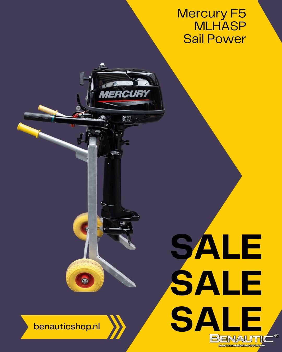 Direct leverbaar! Nieuwe Mercury 5pk langstaart Sail Power F, -, Nieuw, -, -