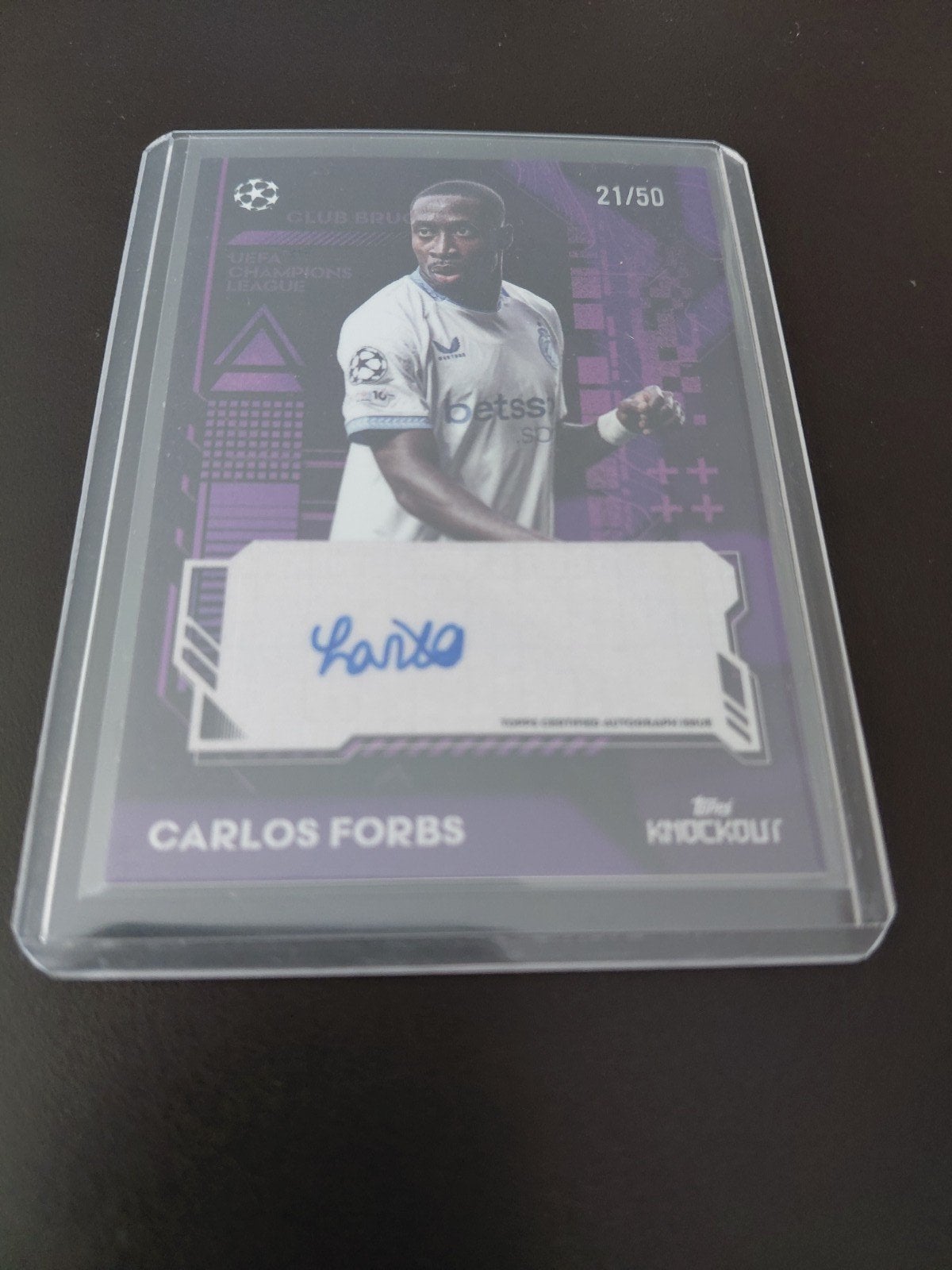 Carlos Forbs autograph /50 Topps Club Brugge 2025/2026, Ophalen of Verzenden