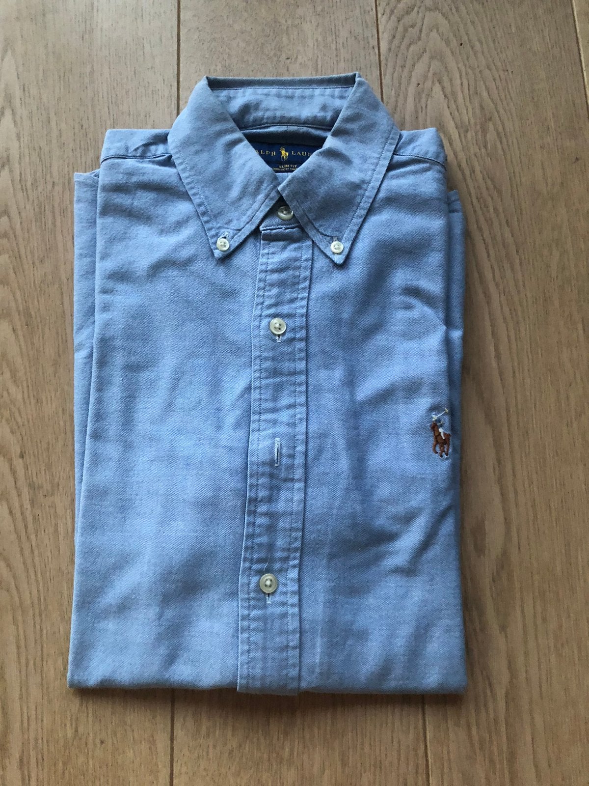 Licht blauwe hemd ralph lauren, Ophalen, Zo goed als nieuw