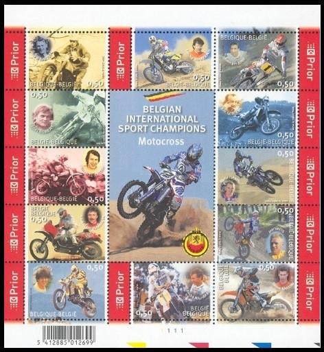 BL117 Postzegels Wereldkampioenen motocross (Everts,...), Postzegels en Munten, Verzenden, Frankeerzegel, Postfris
