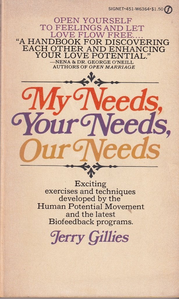 My Needs, Your Needs, Our Needs., Ophalen of Verzenden, Gelezen, Jerry Gillies