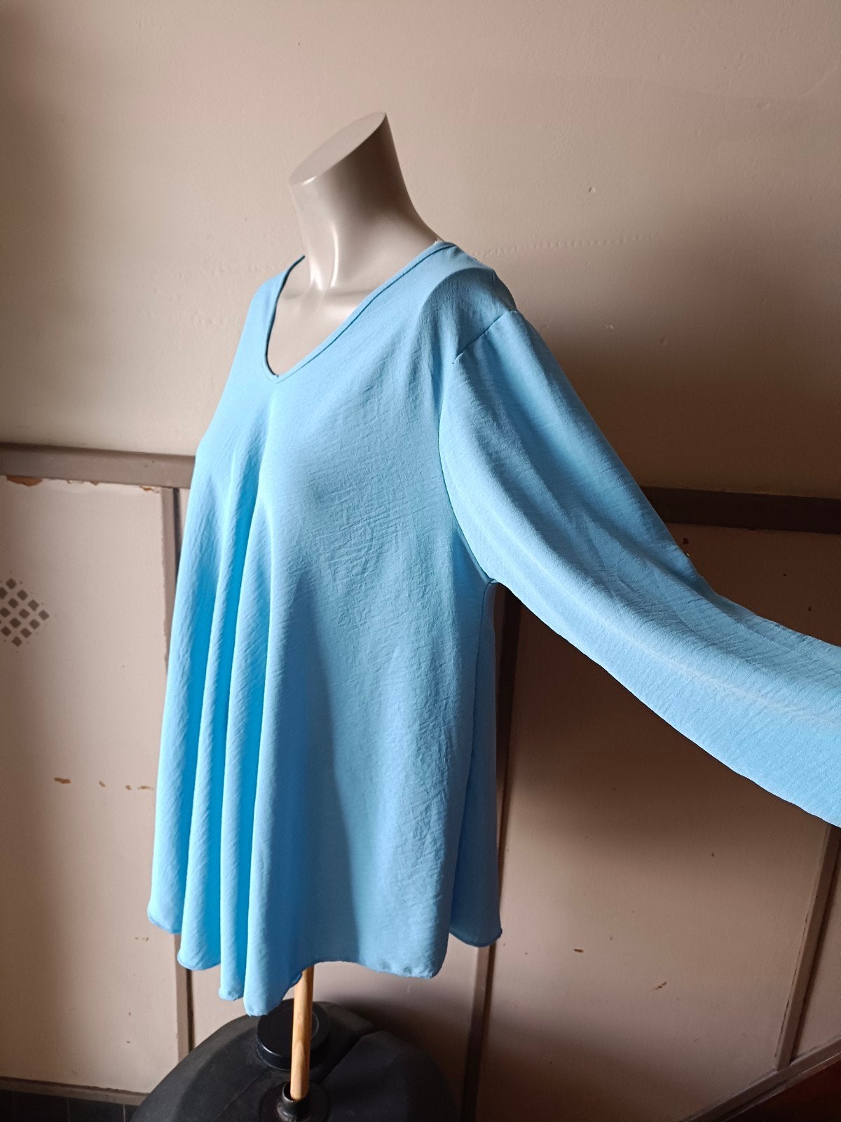 wijde tuniek NIEUW 1maat, Kleding | Dames, Blouses en Tunieken, Ophalen of Verzenden, Nieuw, Blauw