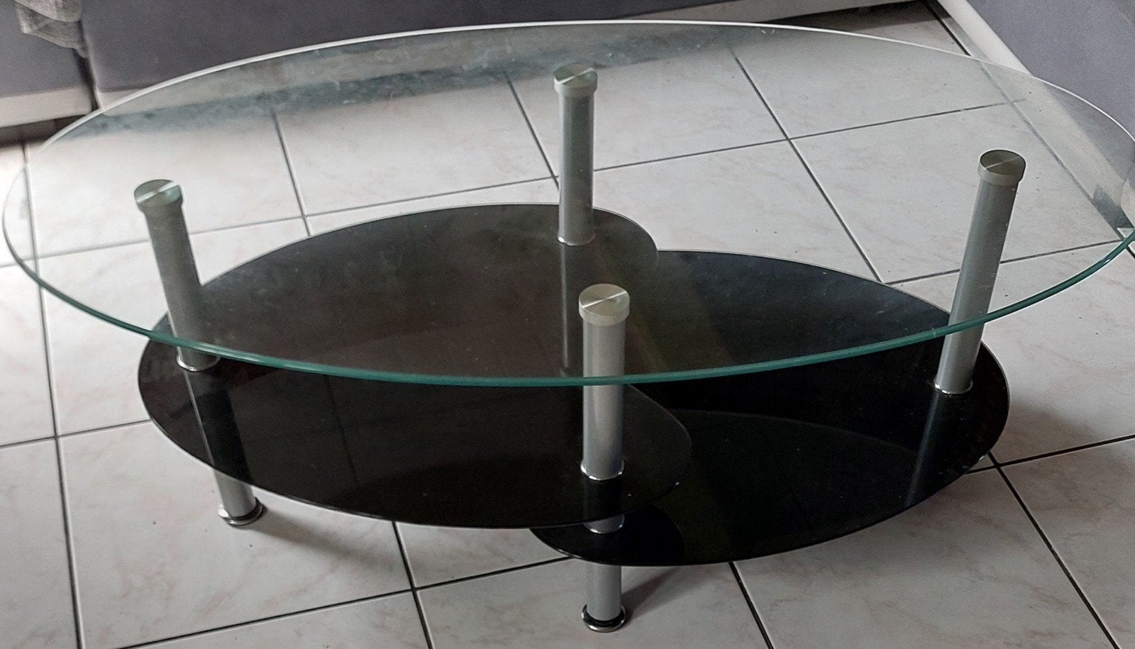 Salontafel met glazen blad, Huis en Inrichting, Tafels | Salontafels, Ophalen