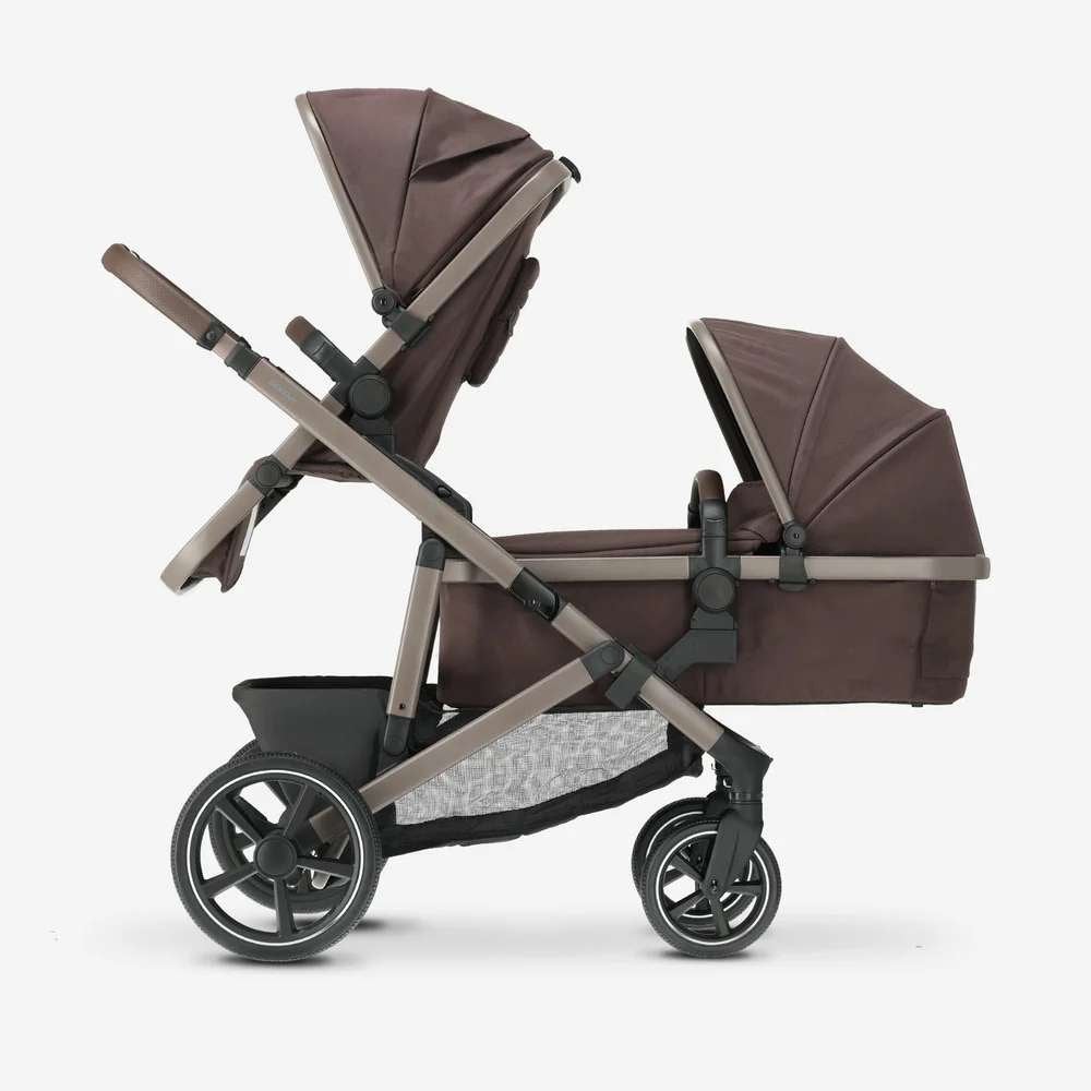 Deryan Evy Kinderwagen - Duowagen - reiswieg - Chocolate, Enfants & Bébés, Enlèvement ou Envoi, Comme neuf, Autres marques, Modèle duo