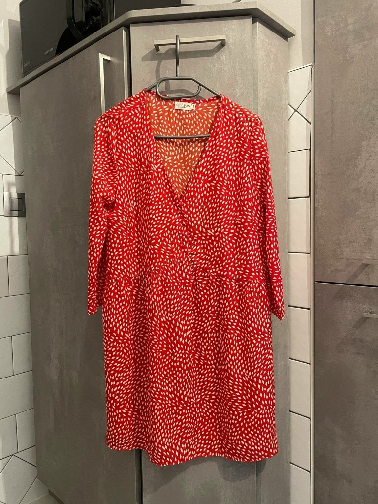 New SEASON JURK lange mouwen oranje wit S/M, SEASON, Nieuw, Oranje, Ophalen of Verzenden