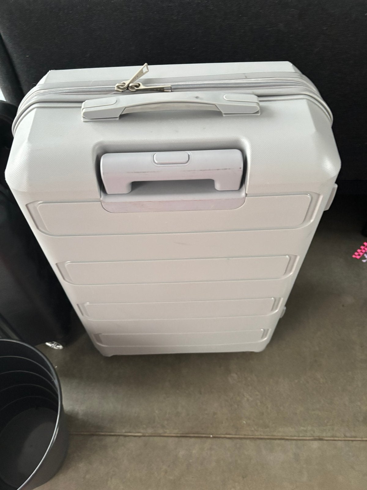 Valise cabine LINEA blanc (22”), bon état, Enlèvement, Comme neuf, Plastique dur