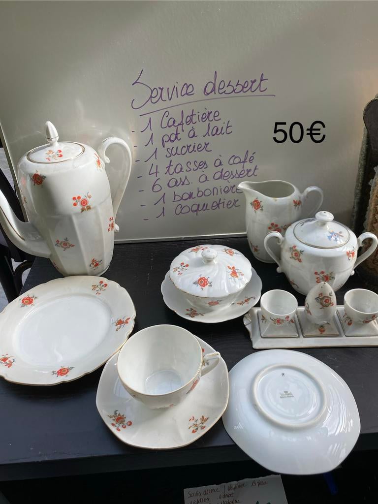 Victoria 15-delige dessertset, Antiek en Kunst, Antiek | Servies compleet, Ophalen