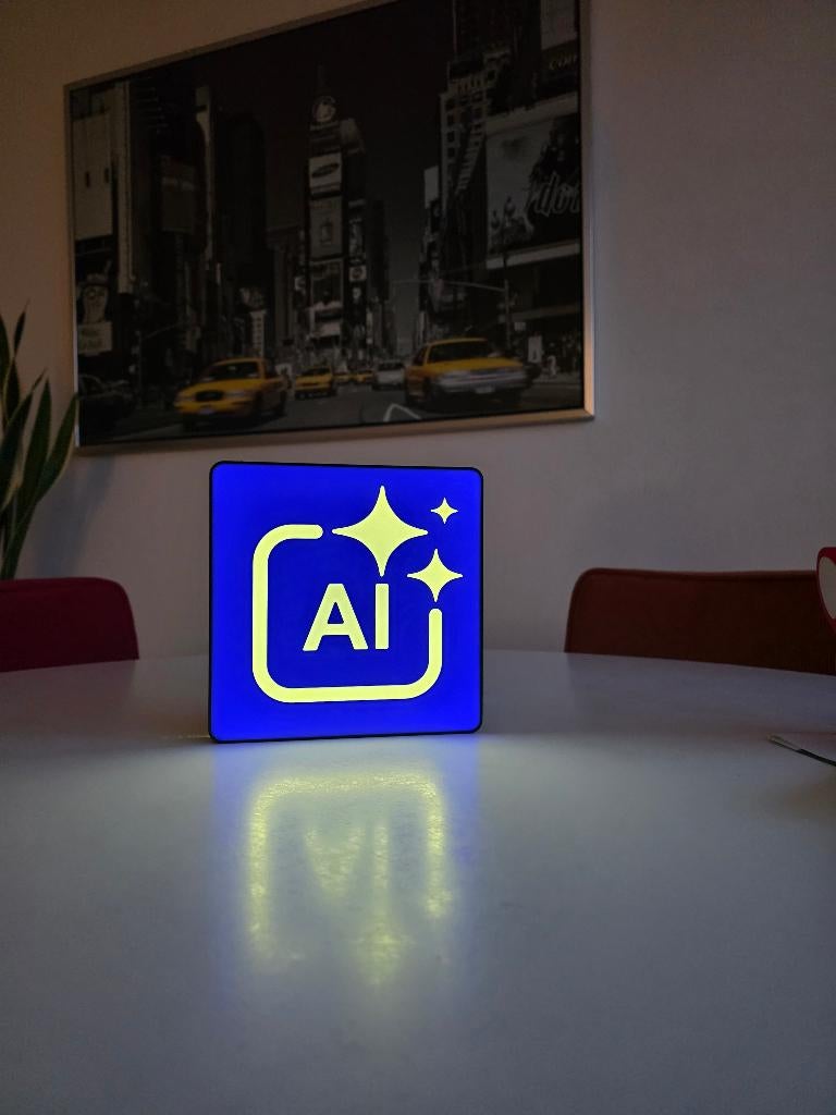 Lampe LED AI Lightbox USB Déco Bureau Gaming Moderne, Enlèvement ou Envoi, Neuf, Autres culots, Ampoule LED