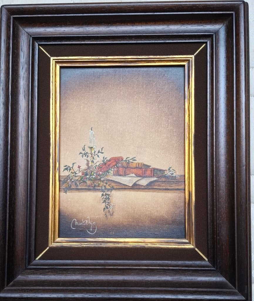 Schilderij olieverf Martial Nijs, Ophalen, Doek, Stilleven, Klassiek
