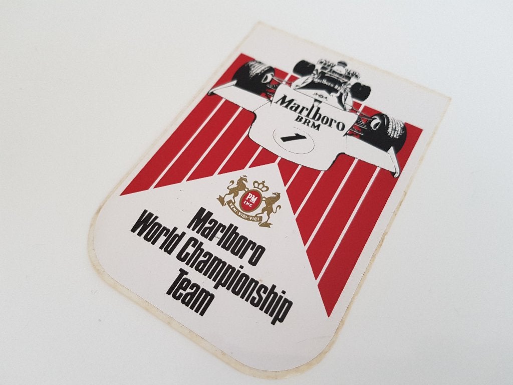 Marlboro BRM World Championship Team sticker - '70, Ophalen of Verzenden, Formule 1