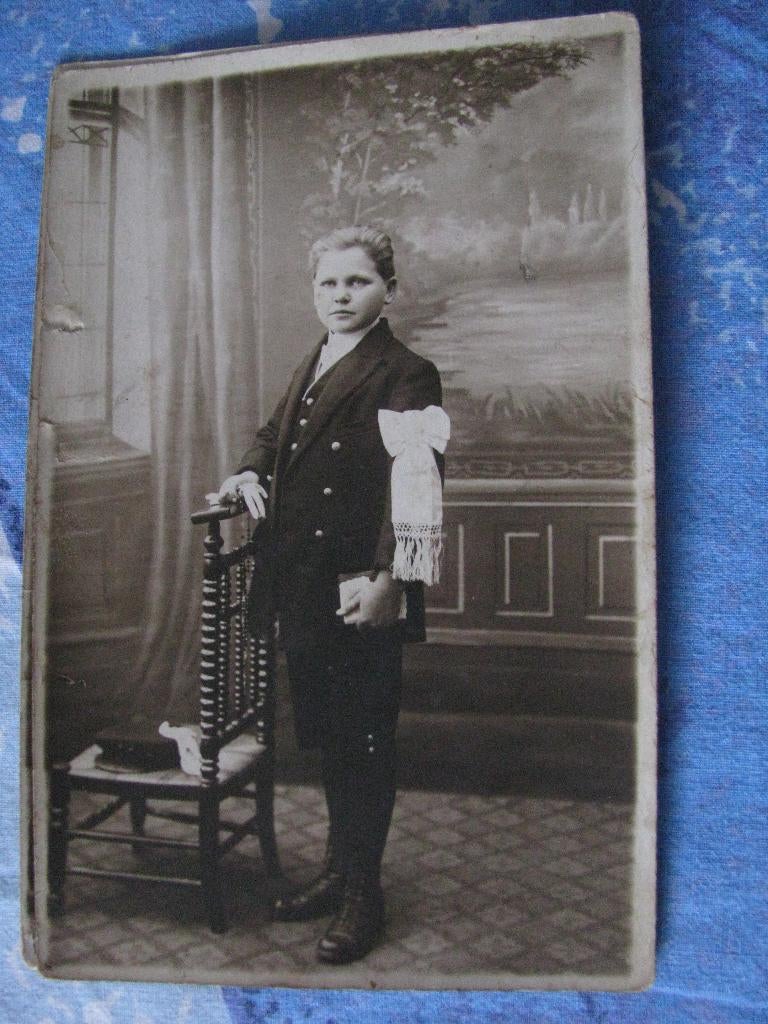 Portrait de communion solennelle vintage avec photo garçon 1, Enfant, Enlèvement ou Envoi, Avant 1940, Photo
