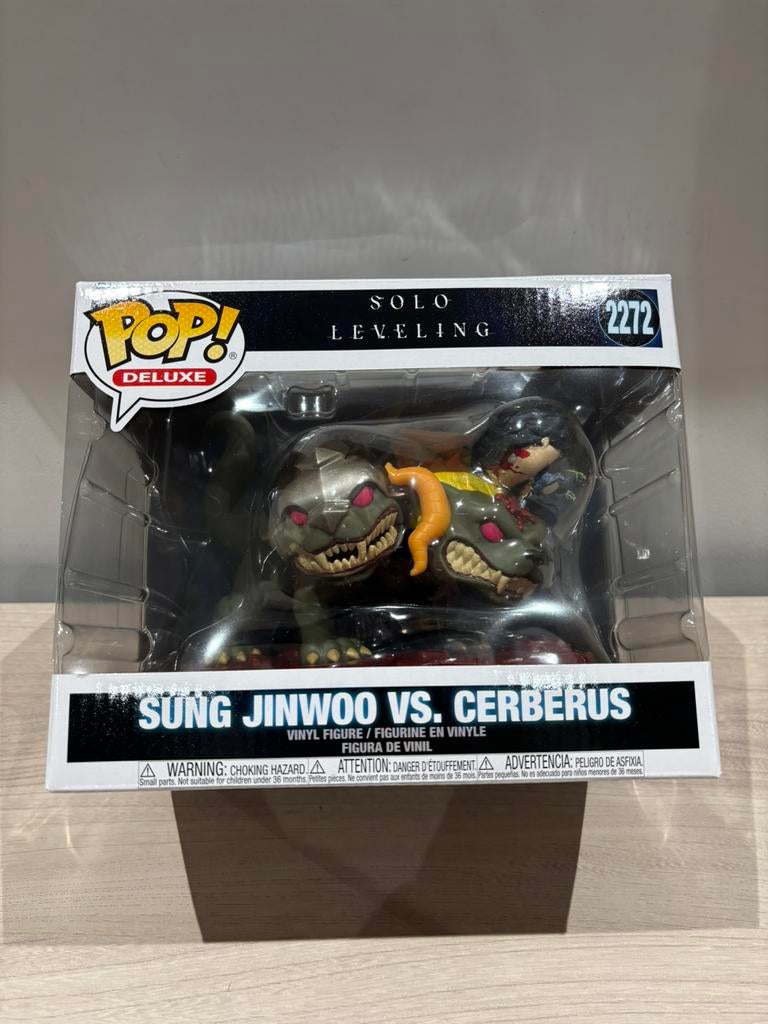 Funko Pop Sung Jinwoo vs Cerberus #2272 Solo Leveling Deluxe, Enlèvement ou Envoi, Comme neuf