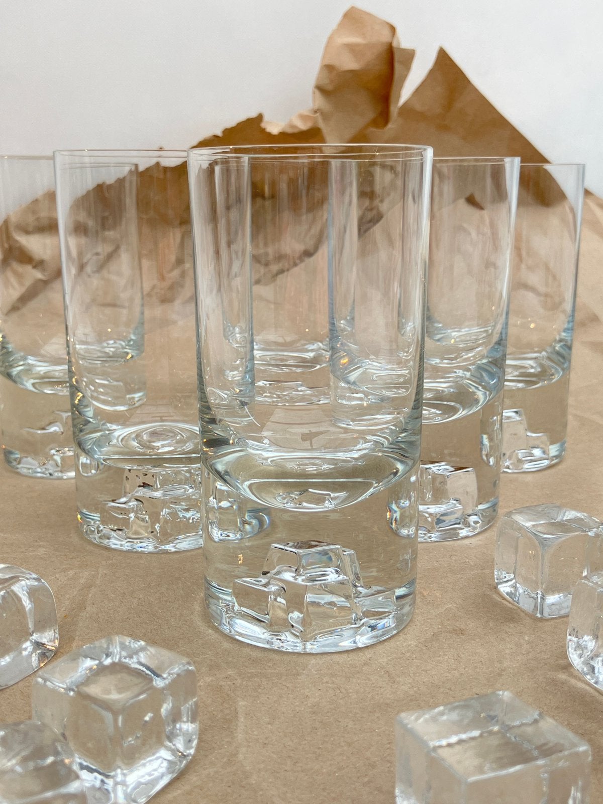 6 verres en cristal scandinave, Mid-Century-Modern, Enlèvement ou Envoi, Comme neuf