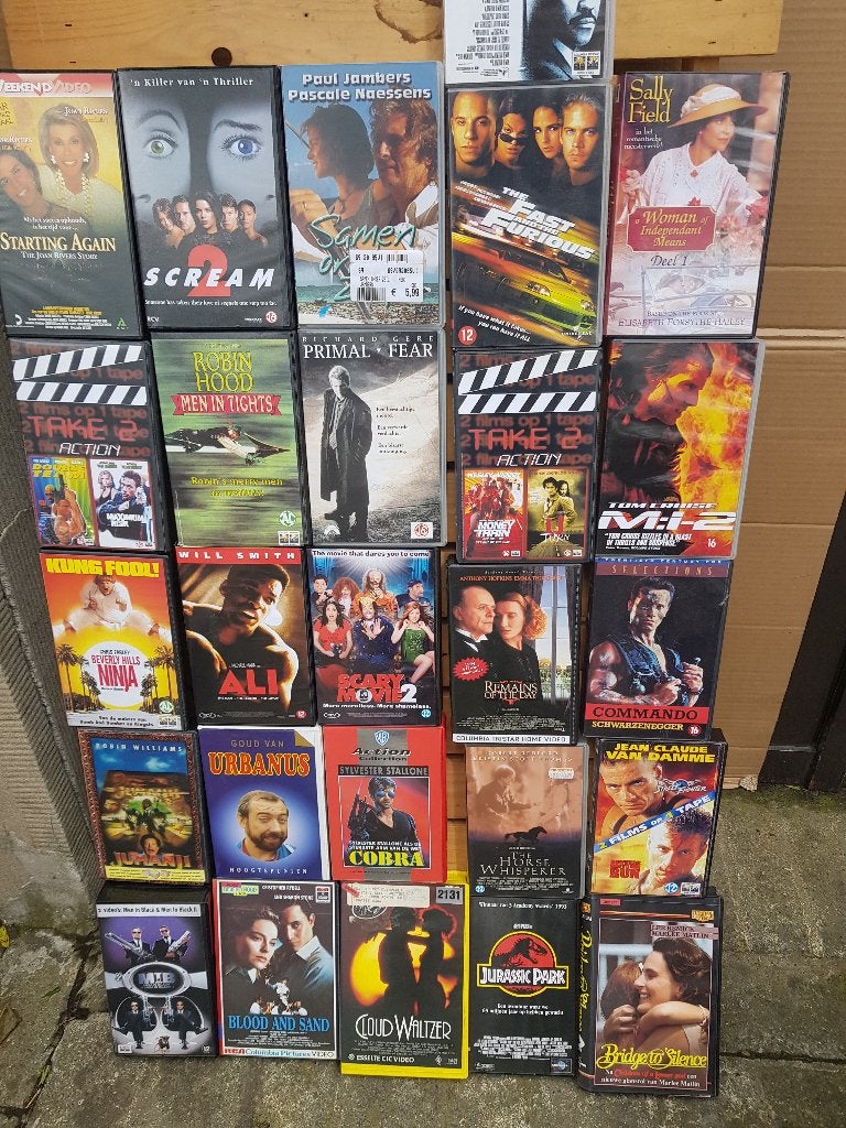 lot Originele VHS films.., Ophalen, Gebruikt