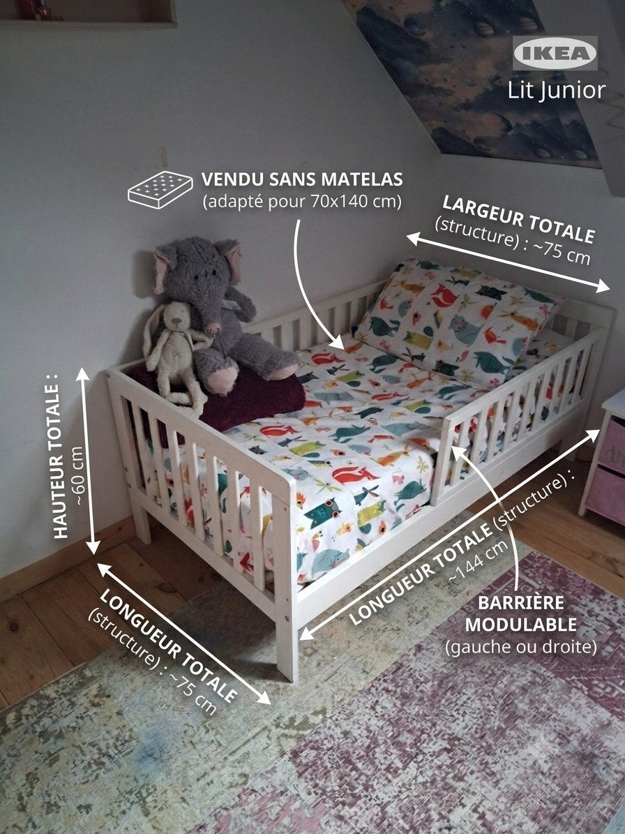 Lit enfant / lit de transition IKEA, Enfants & Bébés, Chambre d'enfant | Lits, Enlèvement, Matelas