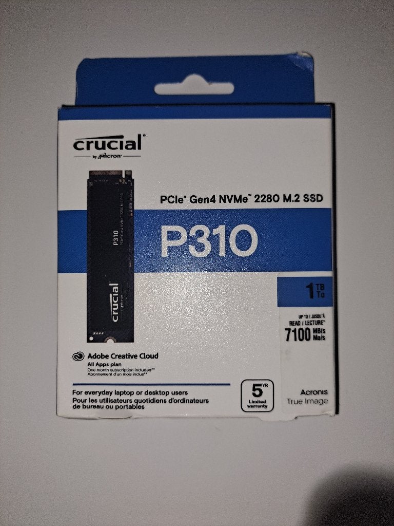 Crucial p310 pci4 SSD van 1 TB, Computers en Software, Harde schijven, Ophalen, SSD