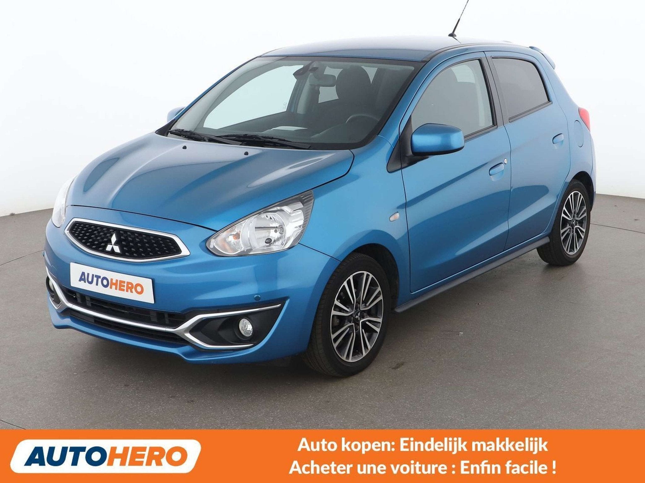 Mitsubishi Space Star 1.2 Edition+ (bj 2019, automaat), Auto's, Stof, Gebruikt, Euro 6, Blauw