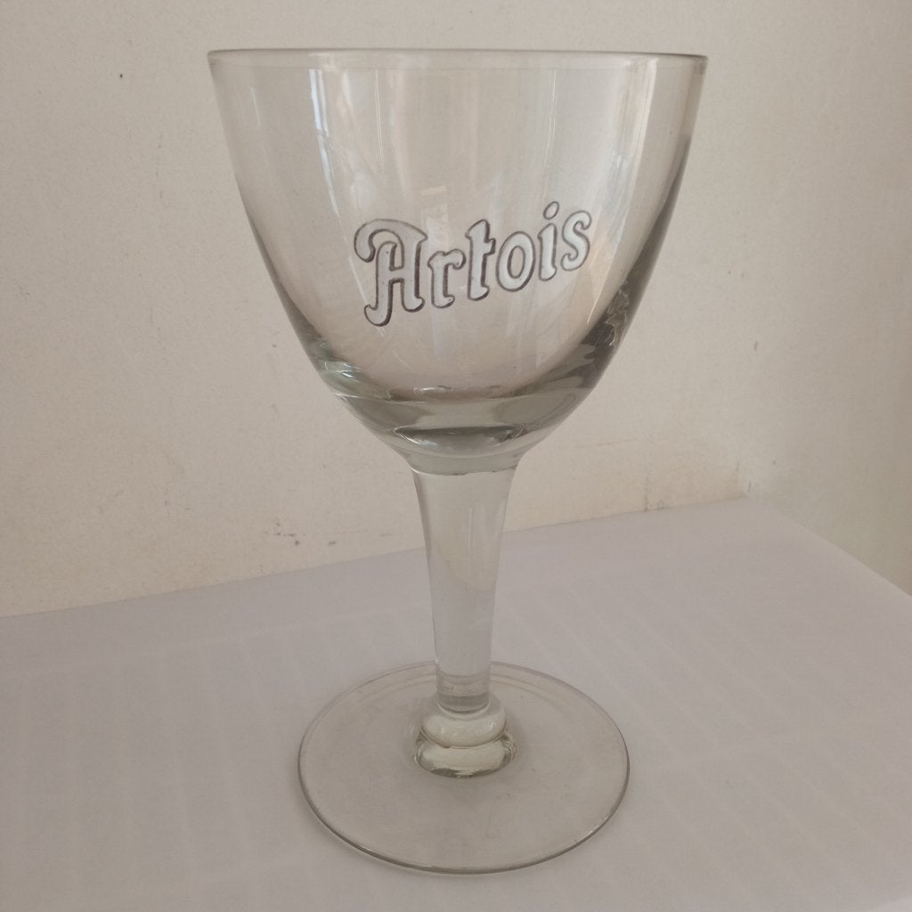 Geëmailleerd glas ARTOIS, Verzamelen, Ophalen of Verzenden, Gebruikt, Glas of Glazen, Stella Artois