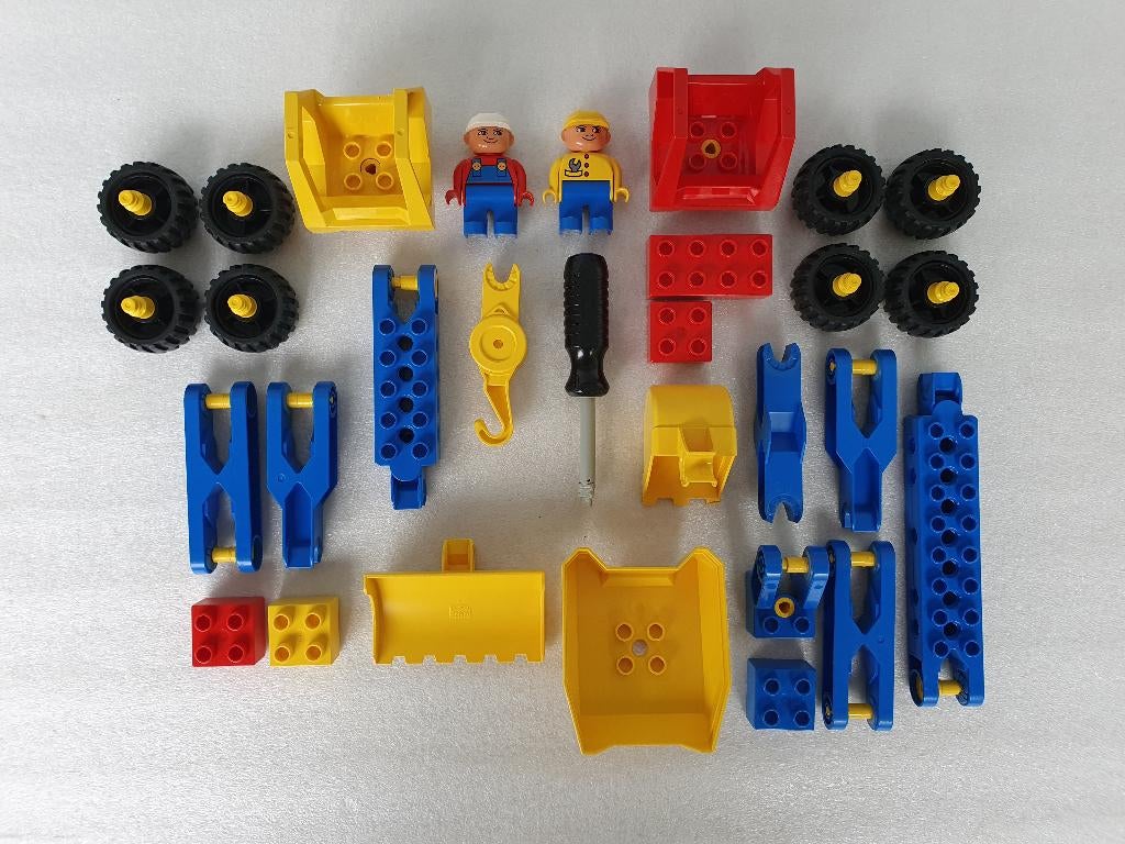 Lego Duplo Toolo 2910 - 2920: Dumper Truck en Digger, Kinderen en Baby's, Speelgoed | Duplo en Lego, Gebruikt, Ophalen of Verzenden