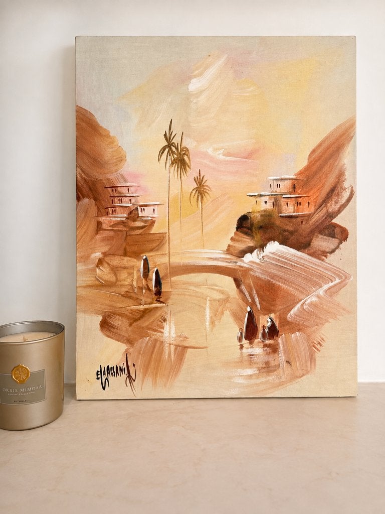Arabische Schilderij van El Hassani, Antiek en Kunst, Kunst | Schilderijen | Abstract, Ophalen