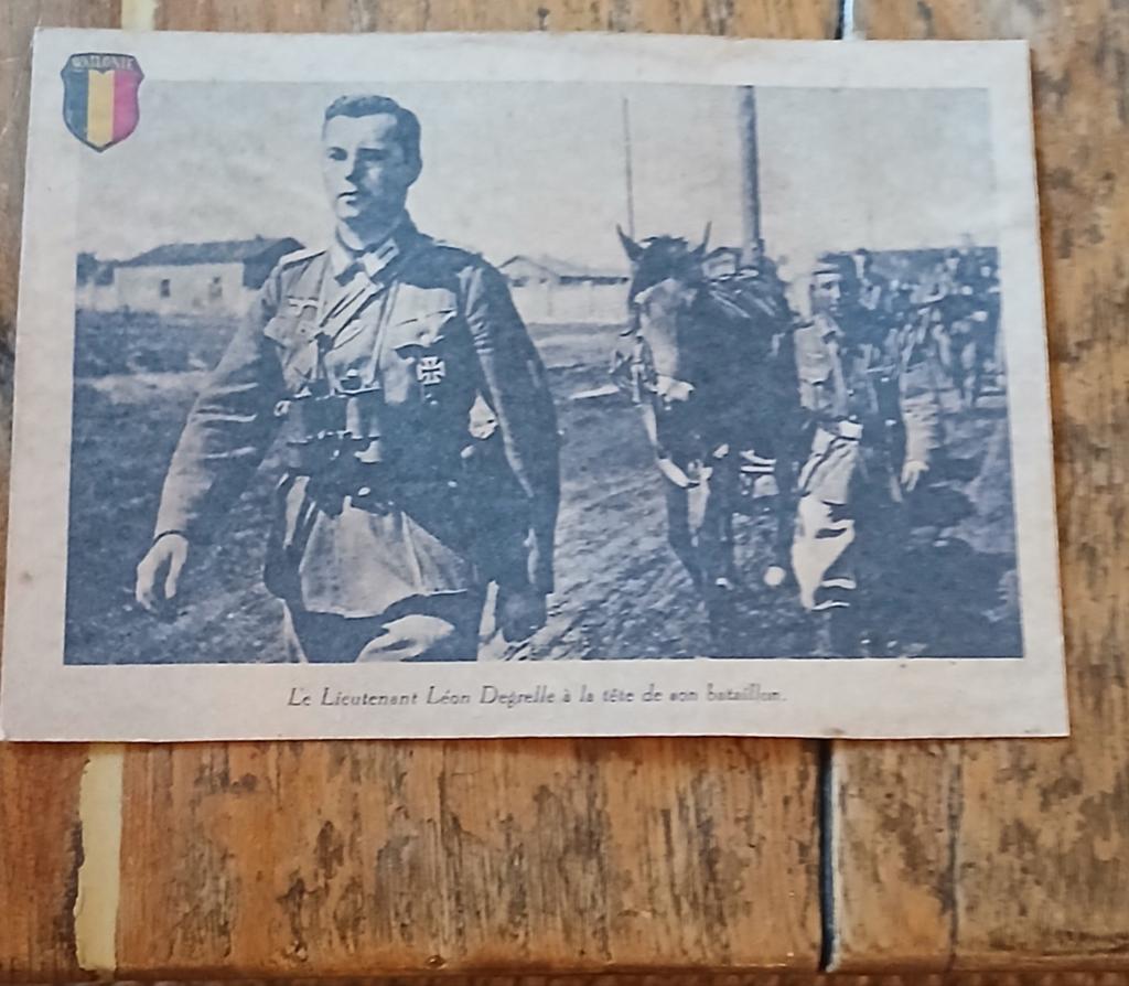 Carte postale propagande Légion Wallonie Lt. Léon Degrelle, Enlèvement