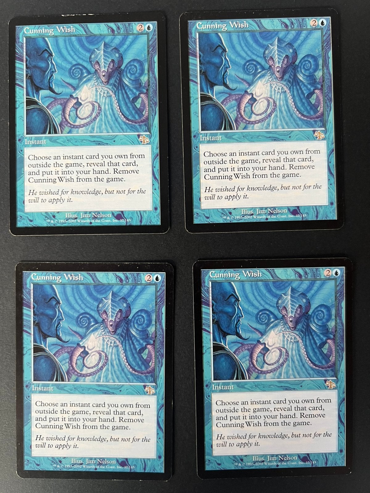 MTG 4 Cunning Wish – Judgment 2002 – Original Playset, Enlèvement ou Envoi, Comme neuf, Plusieurs cartes