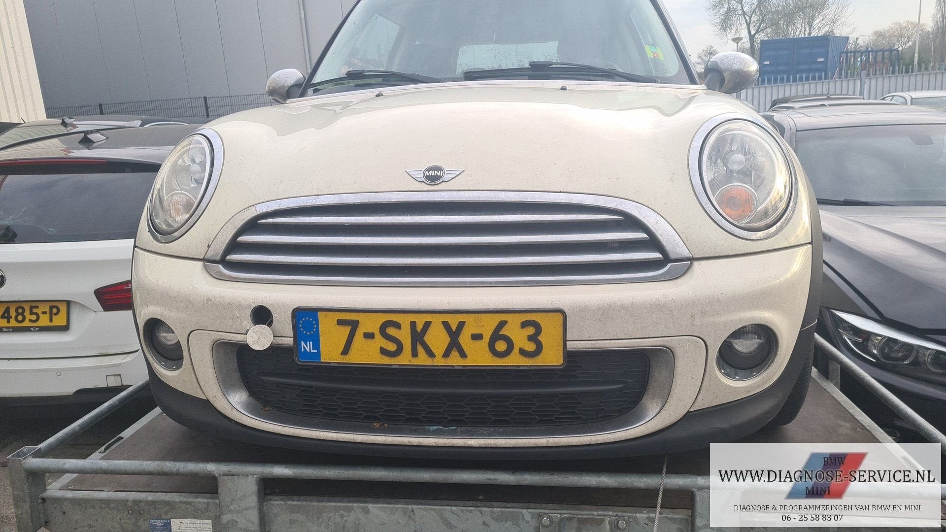 mini cooper d R56 LCI voorkop wit 2013 motorkap bumper radia, -, -, -, Enlèvement ou Envoi